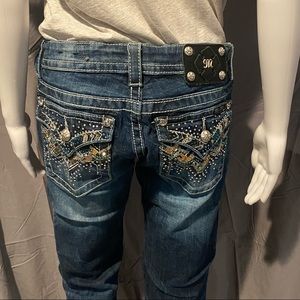 Miss Me Jeans sequins and rhinestones signature-rise bootcut 29